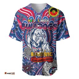 Custom Western Bulldogs NAIDOC Week 2024 Baseball Jersey Shirt Mascot Football