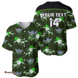 Custom Text And Number Raiders Rugby Baseball Jersey Shirt Polynesian Tribal Mix Tropical Hawaiian Style