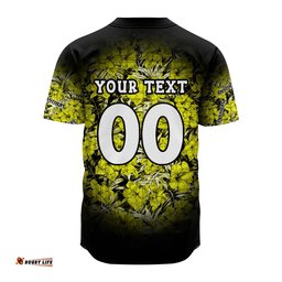 Penrith Panthers Baseball Jersey Shirt Polynesian Hibiscus Tropical Vintage NRL