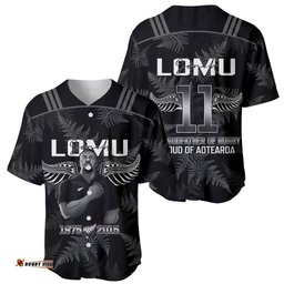 New Zealand Silver Fern Rugby Baseball Jersey Shirt Aotearoa Godfather Proud Gone But Never Forgotten
