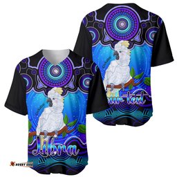 Personalised Australia Libra Cockatoo Zodiac Baseball Jersey Shirt Auz Astrology Aboriginal Blue