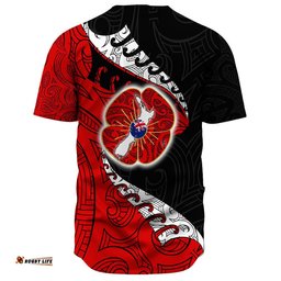Anzac Poppy Fern Baseball Jersey Shirt
