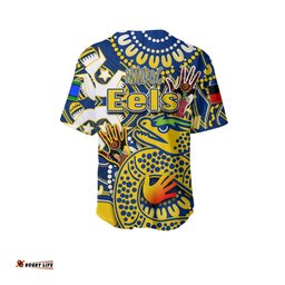 Eels NAIDOC Aboriginal Patterns Baseball Jersey Shirt No.1