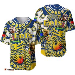 Eels NAIDOC Aboriginal Patterns Baseball Jersey Shirt No.1