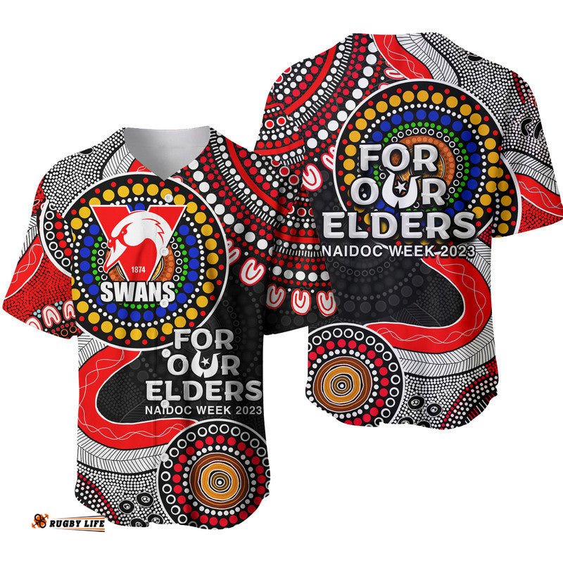 Swans Rugby Baseball Jersey Shirt NAIDOC Aboriginal