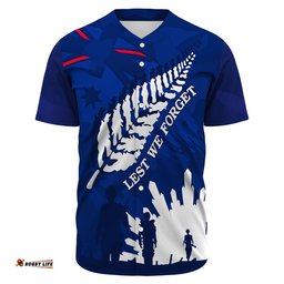 Australia Anzac Camouflage Mix Fern Baseball Jersey Shirt