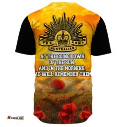 Australia Standing Guard Anzac Day Baseball Jersey Shirt