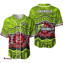 Thunder Cricket ANZAC Baseball Jersey Shirt Poppy Sydney Aboriginal Camouflage Ver.02