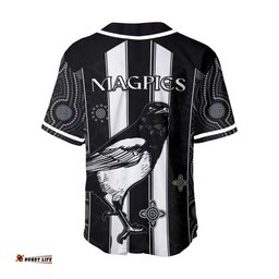 Magpies Indigenous Baseball Jersey Shirt We are the Champions