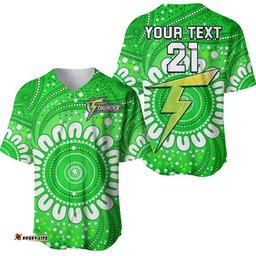 Custom Personalised Sydney Thunder Cricket Baseball Jersey Shirt Aboriginal