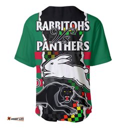NRL Combine Rabbitohs and Panthers Baseball Jersey Shirt 08