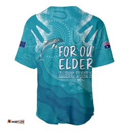 NAIDOC Week Baseball Jersey Shirt For Our Elders Torres Strait Dolphin Aboriginal Dot Arts
