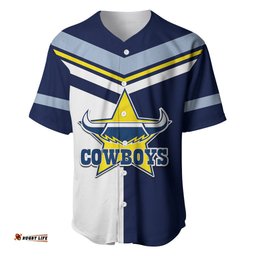 Custom Text And Number NRL Cowboys Baseball Jersey Shirt Mix Jersey