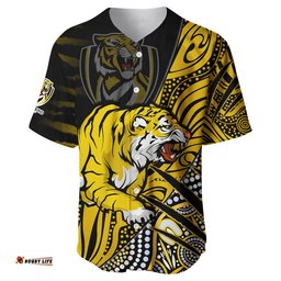 Richmond Football Baseball Jersey Shirt Aboriginal Go The Tigers Premiers