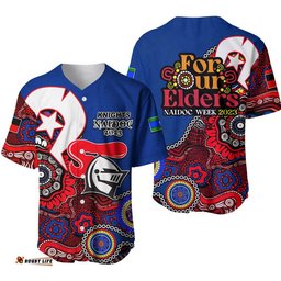 Knights Rugby Baseball Jersey Shirt NAIDOC Patterns