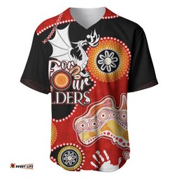 Personalised NAIDOC Week NRL Dragons For Our Elders Baseball Jersey Shirt