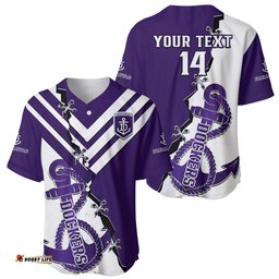 Personalised Fremantle Dockers Football Baseball Jersey Shirt Go Freo Sporty Version 02
