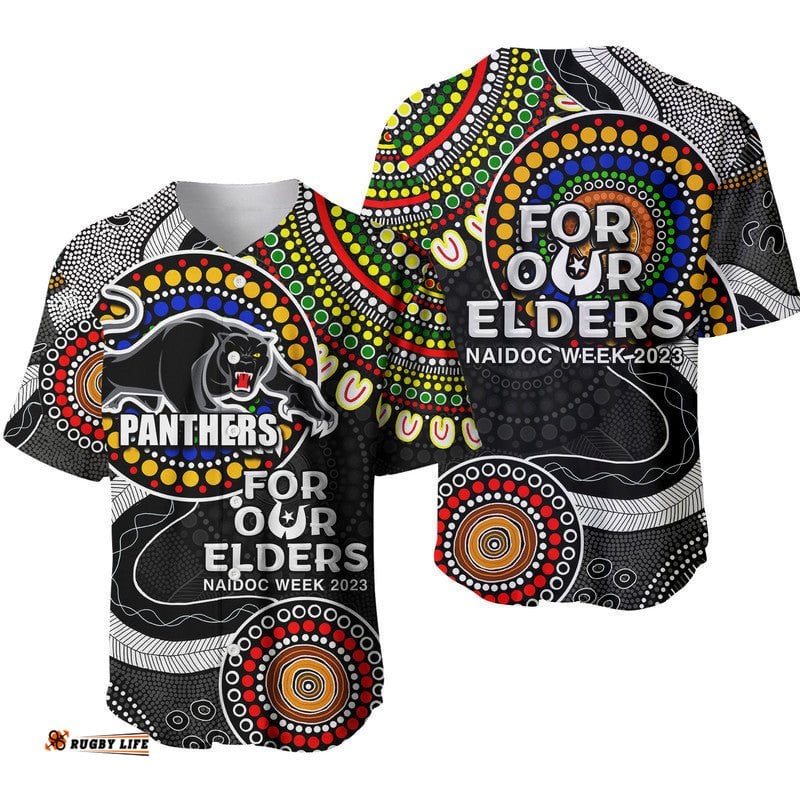 Panthers Rugby Baseball Jersey Shirt NAIDOC Aboriginal
