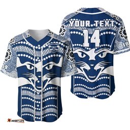 Custom Text And Number Cats Football Baseball Jersey Shirt Geelong 1859 Indigenous Sporty Version Ver.02