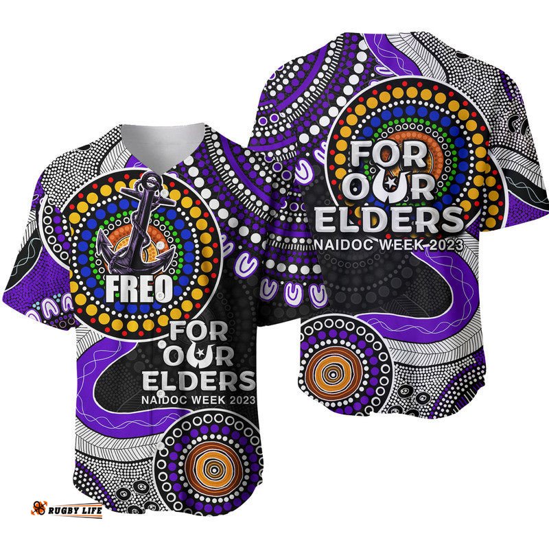 Freo Rugby Baseball Jersey Shirt NAIDOC Aboriginal