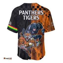 NRL Tigers Combine Panthers Rugby Baseball Jersey Shirt Sporty Style