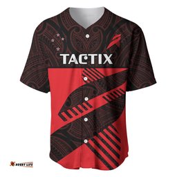 Custom Text And Number Aotearoa Netball Mainland Tactix Go Girls Baseball Jersey Shirt