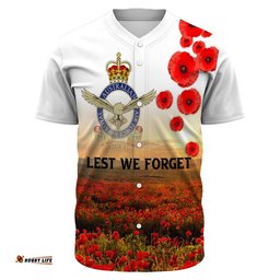Anzac Day Australian Air Force Baseball Jersey Shirt