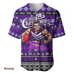 Personalized Freo Football Xmas Baseball Jersey Shirt Australia AFL Mascot