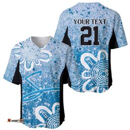 Adelaide Strikers Custom Baseball Jersey Shirt Minimalism Aboriginal