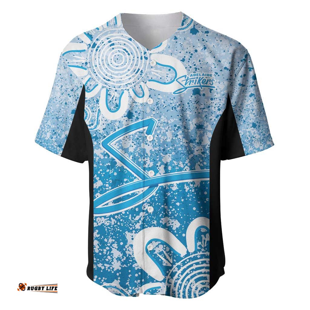 Adelaide Strikers Custom Baseball Jersey Shirt Minimalism Aboriginal