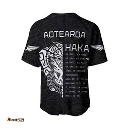 New Zealand Rugby Baseball Jersey Shirt Haka All Black mix Ta Moko