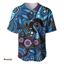 Emu NAIDOC 2024 Baseball Jersey Shirt Aboriginal Art Style