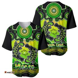 Personalised Australia Pisces Platypus Zodiac Baseball Jersey Shirt Auz Astrology Aboriginal Green