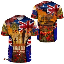 Anzac Day World War II Commemoration 39 45 Baseball Jersey Shirt
