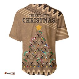 Wombat Christmas Tree Baseball Jersey Shirt Australia Merry Xmas Simple Style