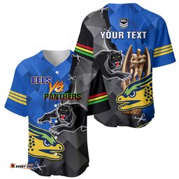 Personalised Panthers And Eels Baseball Jersey Shirt Sporty Version