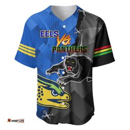 Personalised Panthers And Eels Baseball Jersey Shirt Sporty Version