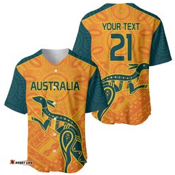 Custom Australia Rugby Baseball Jersey Shirt Summer Paris 2024