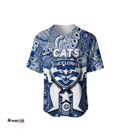 Custom Personalised Cats Australian Football Torres Strait Islanders Mix Aboriginal Baseball Jersey Shirt