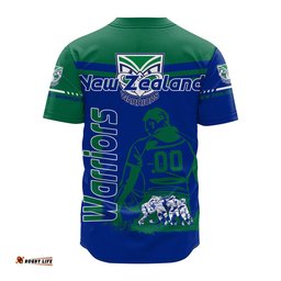 New Zealand Warriors Baseball Jersey Shirt Personalized Pentagon Style NRL