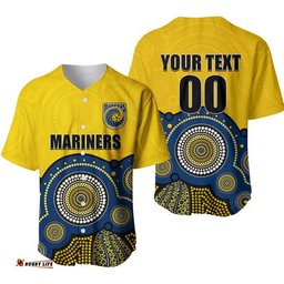Custom Personalised And Number Mariners Football Baseball Jersey Shirt Aboriginal