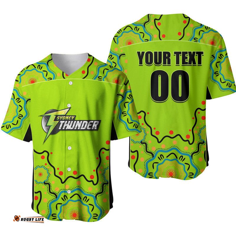 Custom Personalised And Number Sydney Thunder Baseball Jersey Shirt Twenty20 Cricket Replica Jersey