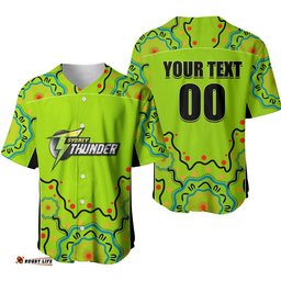 Custom Personalised And Number Sydney Thunder Baseball Jersey Shirt Twenty20 Cricket Replica Jersey