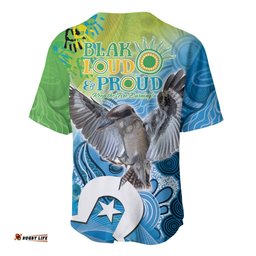 Vivid Kookaburra NAIDOC 2024 Baseball Jersey Shirt Aboriginal Art Style