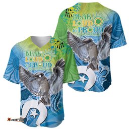Vivid Kookaburra NAIDOC 2024 Baseball Jersey Shirt Aboriginal Art Style