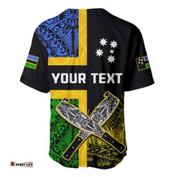 Custom Personalised Australian South Sea Islanders Flag Style Baseball Jersey Shirt