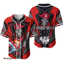 Custom Personalised Dragons Rugby Baseball Jersey Shirt Mascot St. George Illawarra Since 1998 Cool Skull Ver.02