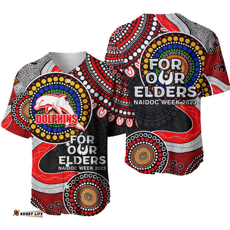 Dolphins Rugby Baseball Jersey Shirt NAIDOC Aboriginal