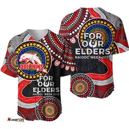 Dolphins Rugby Baseball Jersey Shirt NAIDOC Aboriginal