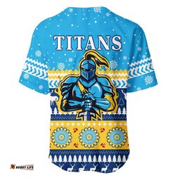 Titans Baseball Jersey Shirt Christmas Gold Coast